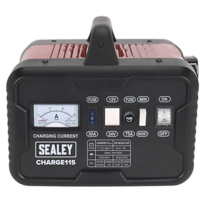 Sealey Battery Charger 19Amp 12/24V 230V CHARGE115 Sealey  - Dynamic Drive