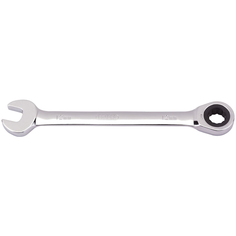 Draper Metric Ratcheting Combination Spanner, 12mm 31009 Draper - Dynamic Drive
