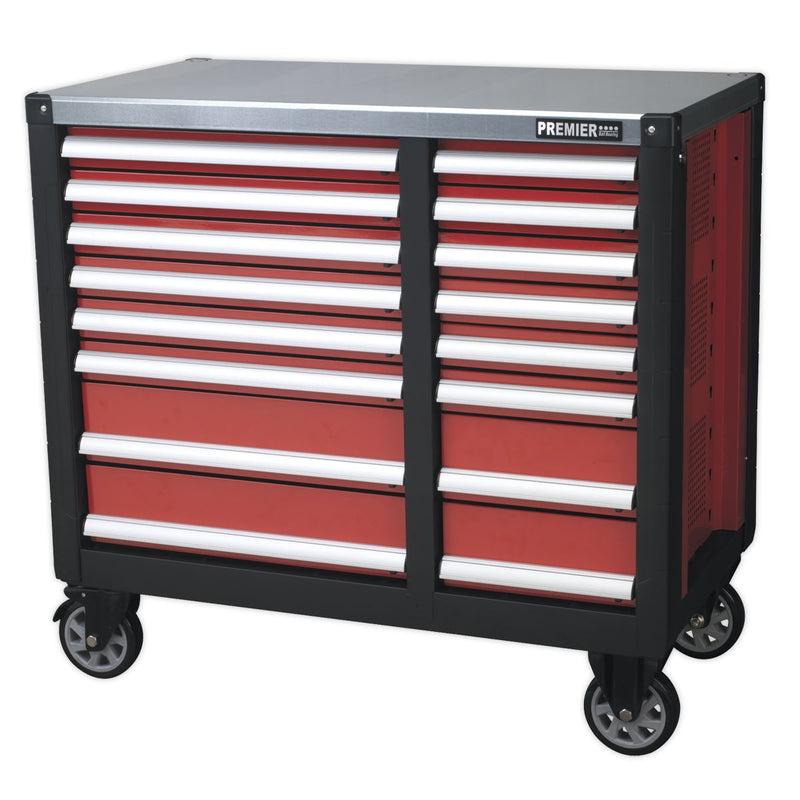 Sealey Mobile Workstation 16 Drawer with Ball-Bearing Slides AP24216 Sealey - Dynamic Drive
