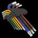 Sealey Twin Pack Long Ball-End Allen Hex Key & Torx Trx Star Multi-coloured Set Sealey  - Dynamic Drive