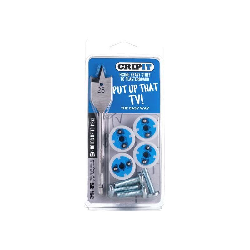 Gripit TV Kit, Clam Pack Gripit - Dynamic Drive
