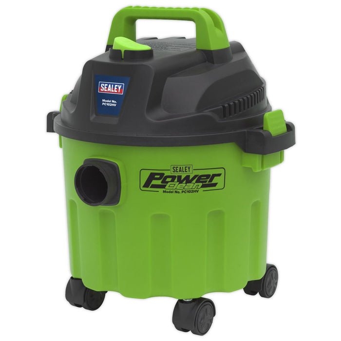 Sealey Vacuum Cleaner Wet & Dry 10ltr 1000W/230V - Hi-Vis Green PC102HV Sealey  - Dynamic Drive
