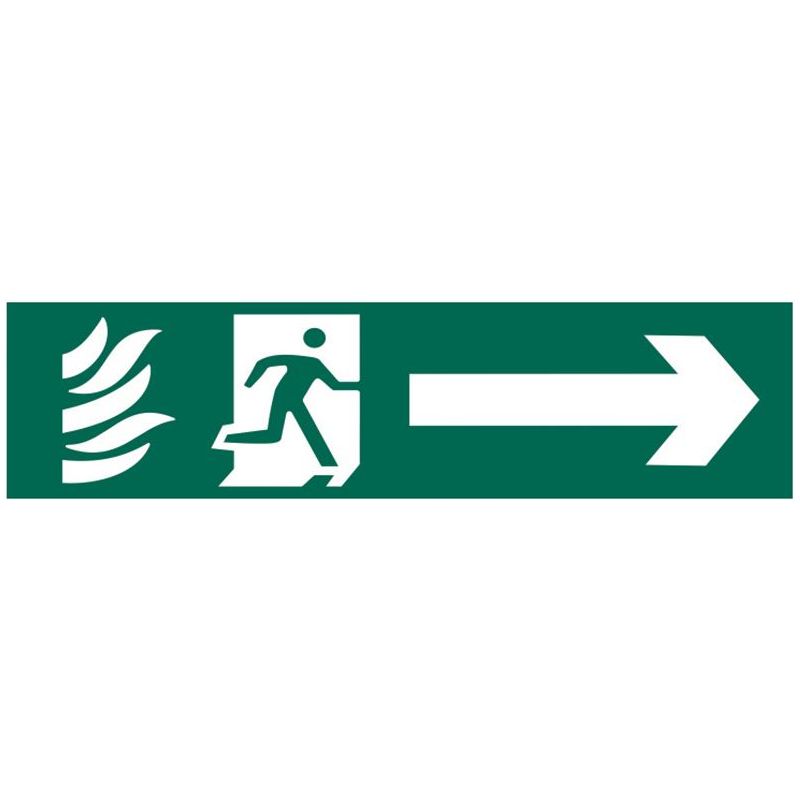 Scan Running Man Arrow Right - PVC Sign 200 x 50mm Scan - Dynamic Drive