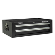 Sealey Mid-Box 2 Drawer with Ball-Bearing Slides - Black Sealey  - Dynamic Drive