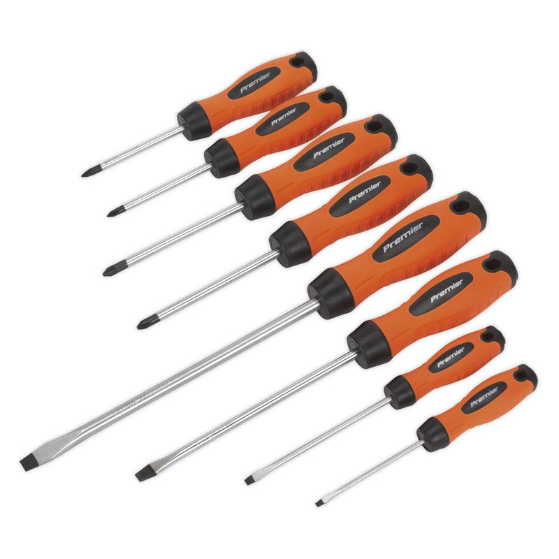 Sealey Screwdriver Set 8pc Hi-Vis Orange HV003 Sealey - Dynamic Drive