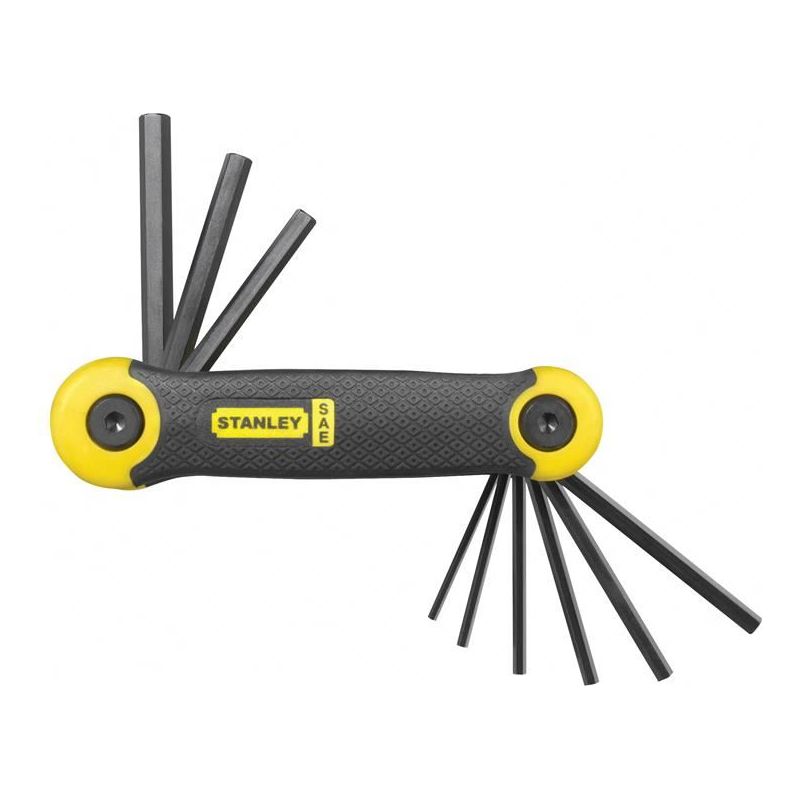 Stanley® Hand Tools Imperial Folding Hexagon Key Set, 9 Piece (5/64 - 1/4in) STANLEY® Hand Tools - Dynamic Drive