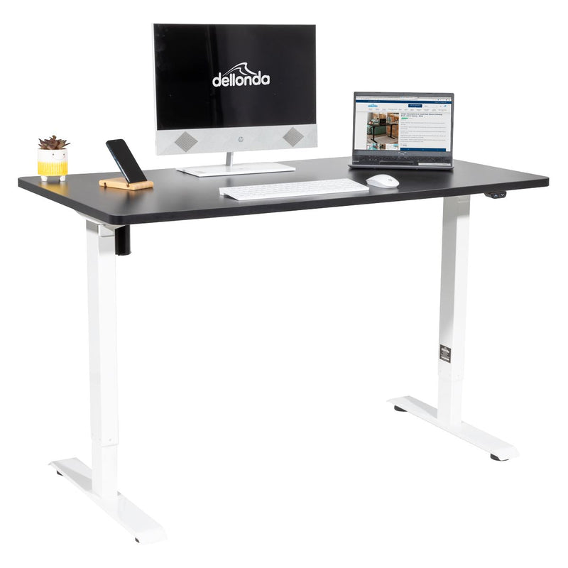 Dellonda Single Motor Adjustable-Height Electric Sit/Stand Desk - Black Desktop Dellonda - Dynamic Drive
