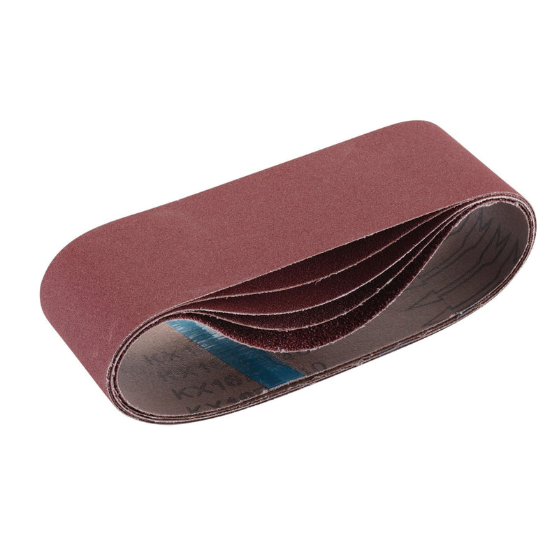 Draper Cloth Sanding Belt, 75 x 533mm, Assorted Grit (Pack of 5) 09246 Draper - Dynamic Drive