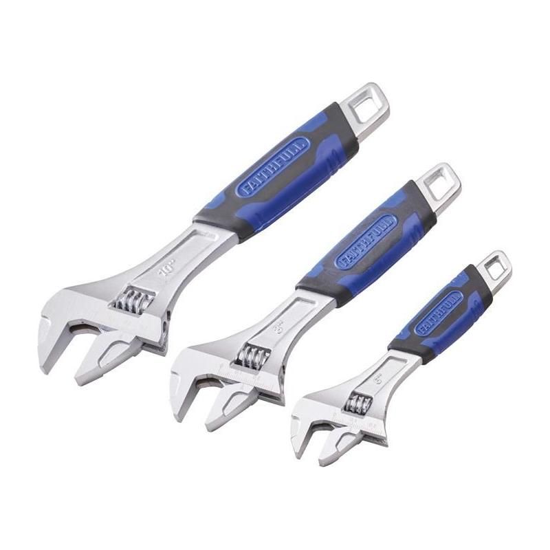 Faithfull Adjustable Spanner Set, 3 Piece Faithfull - Dynamic Drive