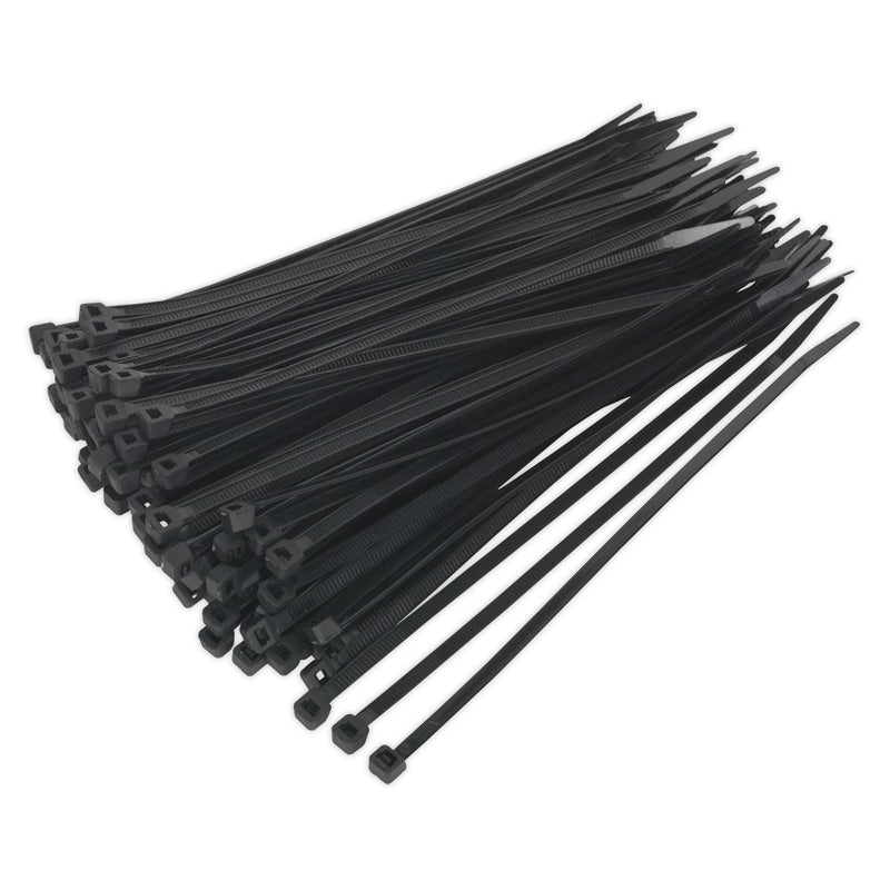 Sealey Cable Tie 200 x 4.8mm Black Pack of 100 CT20048P100 Sealey - Dynamic Drive
