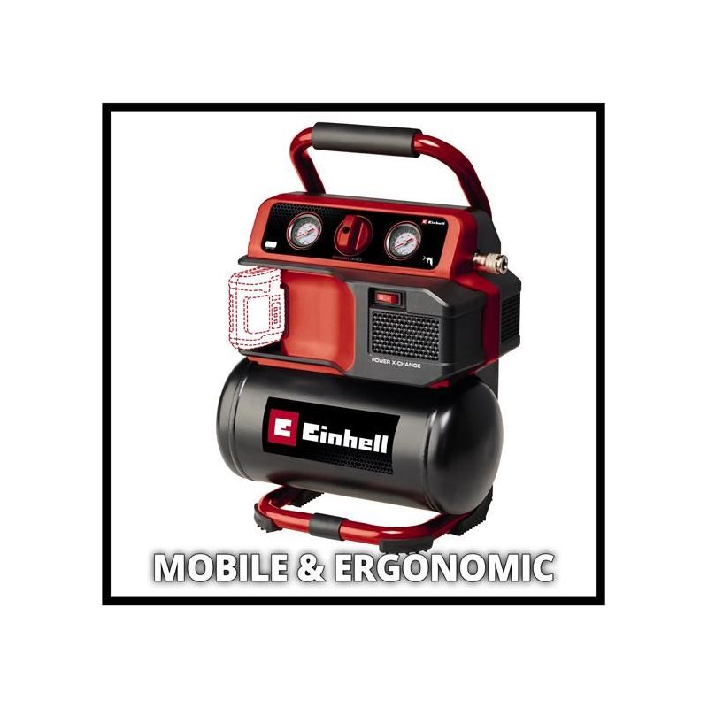 Einhell TE-AC 18/75 Li OF-Solo Power X-Change Air Compressor 18V Bare Unit Einhell - Dynamic Drive