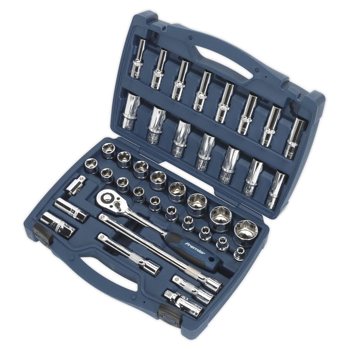Sealey Socket Set 41pc 1/2"Sq Drive WallDrive® Metric Sealey  - Dynamic Drive