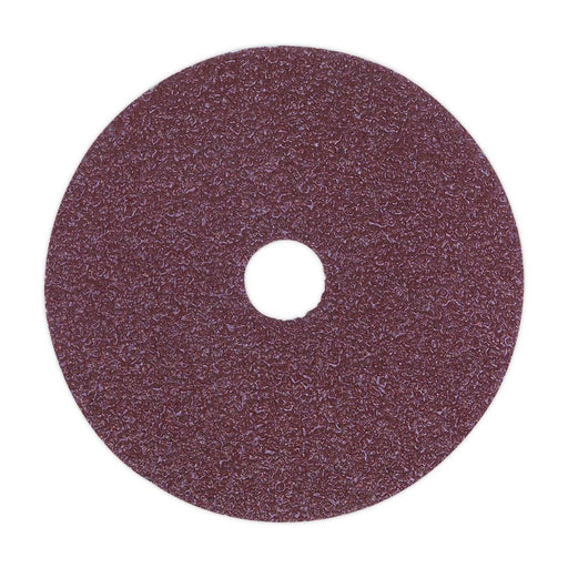 Sealey Sanding Disc Fibre Backed 115mm 24Grit Pack of 25 FBD11524 Sealey - Dynamic Drive