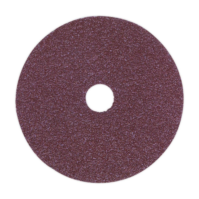 Sealey Sanding Disc Fibre Backed 115mm 24Grit Pack of 25 FBD11524 Sealey - Dynamic Drive