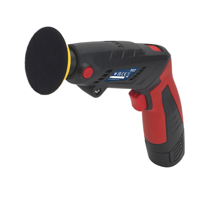 Sealey Cordless Mini Sander Polisher Kit 75mm 12V Lithium-ion Car Detailing Sealey  - Dynamic Drive