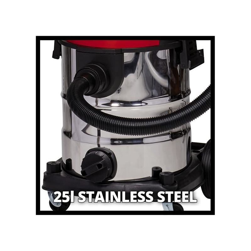 Einhell TE-VC 36/25 Li S-Solo Wet/Dry Vacuum Cleaner 36V (2 x 18V) Bare Unit Einhell - Dynamic Drive