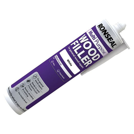 Ronseal Multipurpose Wood Filler Cartridge White 310ml Ronseal - Dynamic Drive