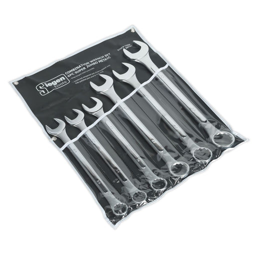 Sealey Combination Spanner Set 6pc Super Jumbo Metric Siegen by Sealey - Dynamic Drive