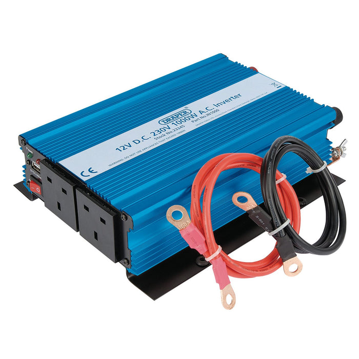 Draper 12V DC-AC Inverter, 1000W 23245 Draper - Dynamic Drive