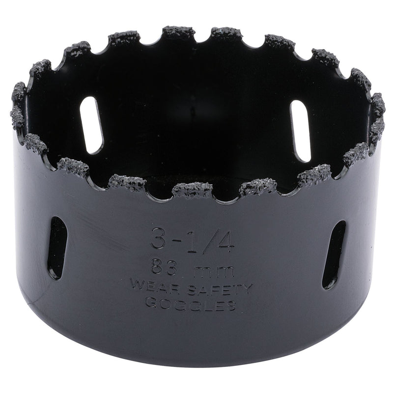 Draper Tungsten Carbide Grit Hole Saw, 83mm 34954 Draper - Dynamic Drive