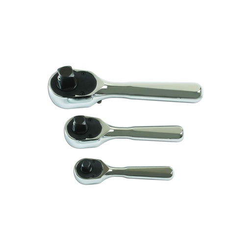 Laser Stubby Ratchet Set 1/4"D, 3/8"D, 1/2"D 3pc 7388 Laser - Dynamic Drive