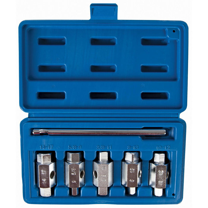 Silverline Oil Drain Plug Key Set 6pc Double Ended Sump Gearbox Hex Square Silverline  - Dynamic Drive