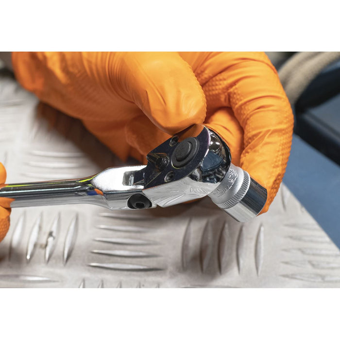Siegen Siegen Long Flexi-Head Ratchet Wrench with Flip Reverse 1/4"Sq Drive Siegen - Dynamic Drive