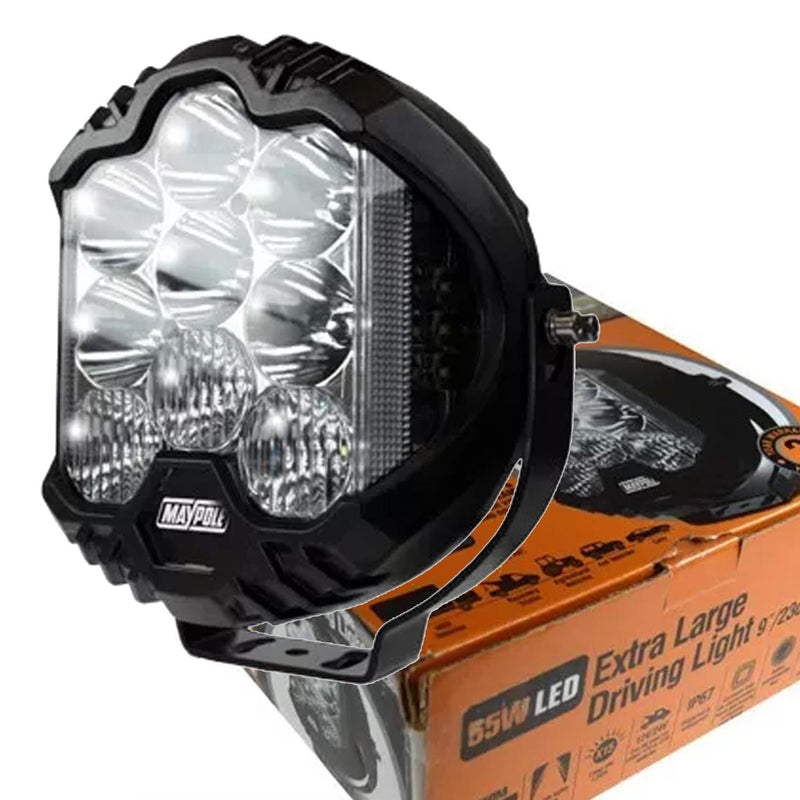 Maypole E-Approved 9-Inch Round LED Driving Light with Side Light & Spot Beam Maypole - Dynamic Drive