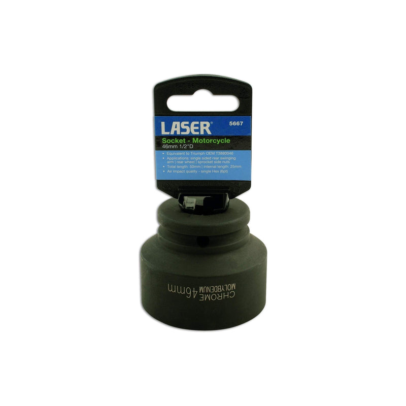 Laser Wheel Impact Socket 46mm 1/2"D - Triumph 5667 Laser - Dynamic Drive