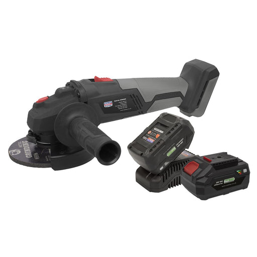 Sealey Brushless Angle Grinder Kit 20V SV20 Series 2 Batteries CP20VAGXKIT Sealey - Dynamic Drive