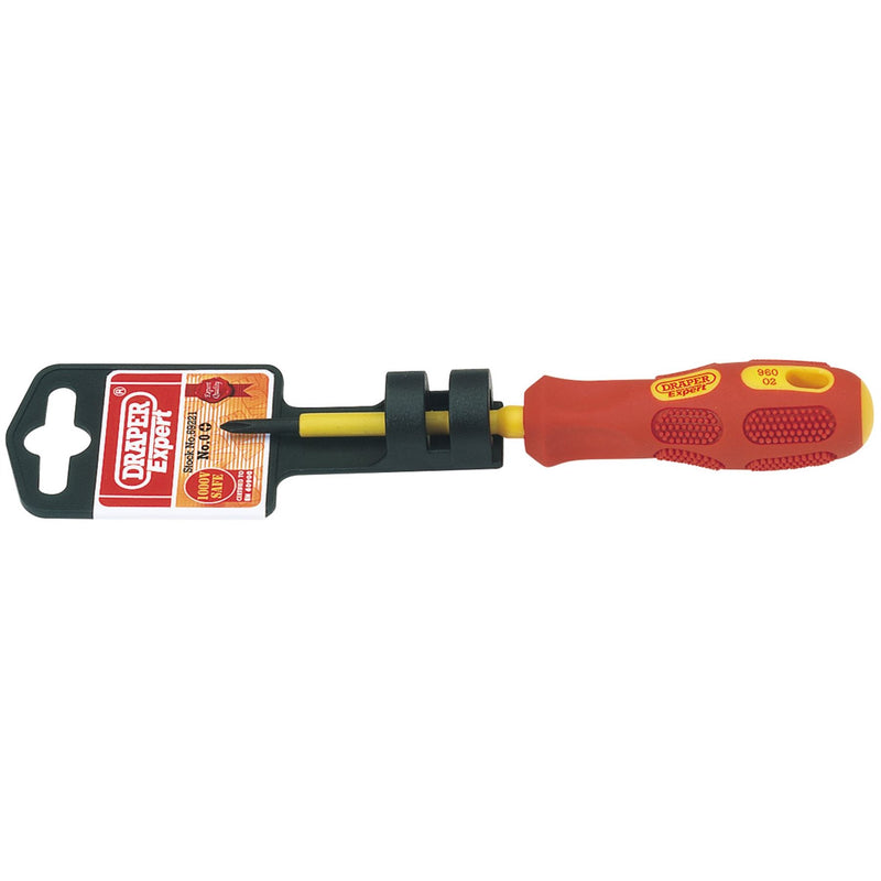 Draper VDE Approved Fully Insulated Cross Slot Screwdriver, No.0 x 60mm (Display Draper - Dynamic Drive