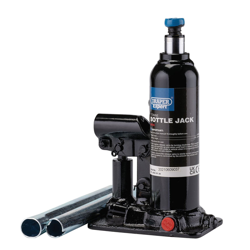Draper Expert Hydraulic Bottle Jack, 2 Tonne 99766 Draper - Dynamic Drive