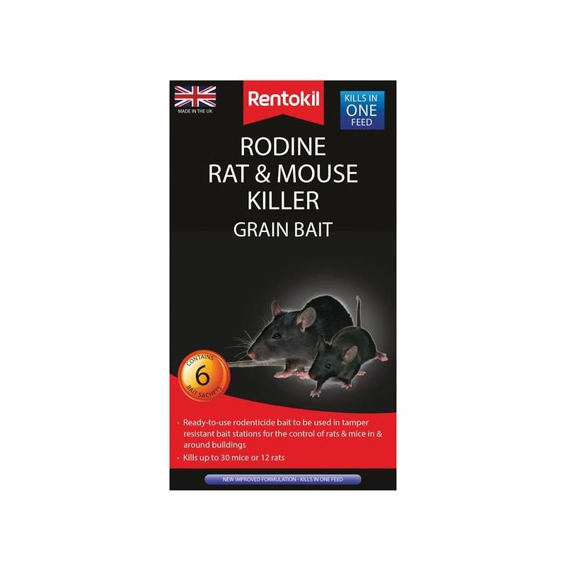 Rentokil Rodine Rat & Mouse Killer Grain Bait (Sachets 6) Rentokil - Dynamic Drive
