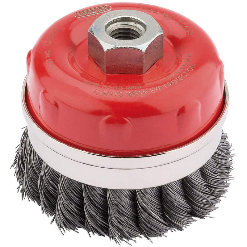 Draper Expert Twist Knot Wire Cup Brush, 100mm, M14 52633 Draper - Dynamic Drive