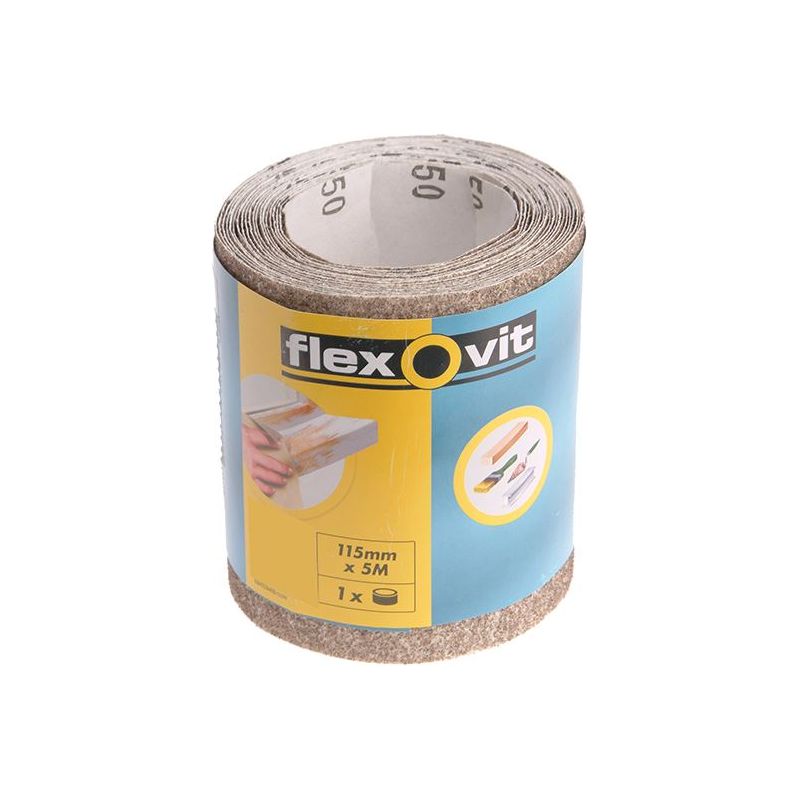 Flexovit General Purpose Sanding Roll 115mm x 5m Coarse 80G Flexovit - Dynamic Drive