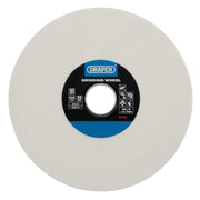 Draper Aluminium Oxide Bench Grinding Wheel, 200 x 25mm, 80G, White 04142 Draper - Dynamic Drive