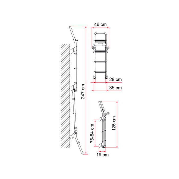 Fiamma Deluxe 8 Folding Ladder Caravan/Motorhome Accessory Fiamma - Dynamic Drive