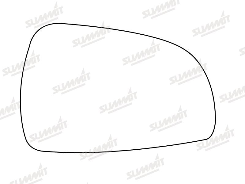 Summit Stick-On Standard Mirror Glass fits Hyundai Matiz 01 on RHS Summit - Dynamic Drive