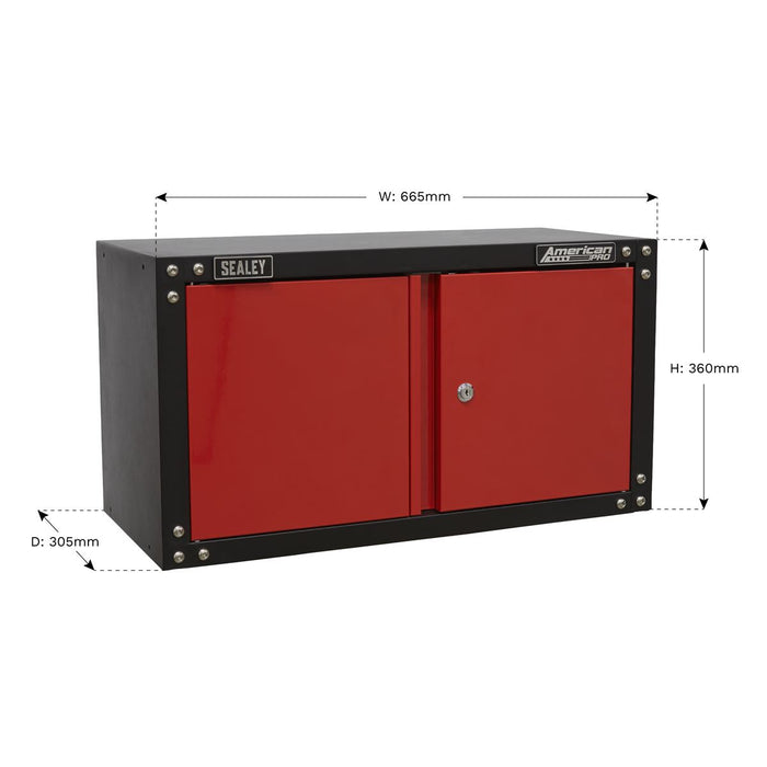Sealey Modular 2 Door Wall Cabinet 665mm APMS85 Sealey - Dynamic Drive