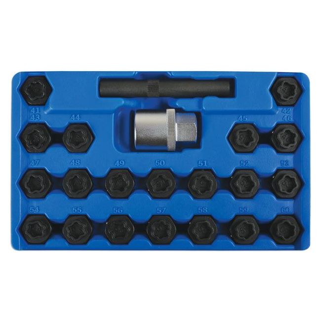 Laser Locking Wheel Nut Key Set 22pc - for BMW 6539 Laser - Dynamic Drive