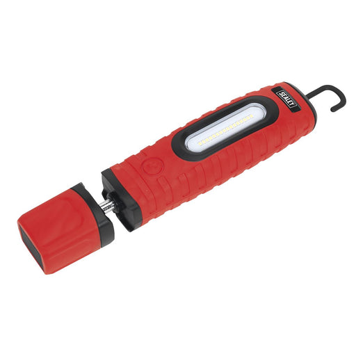 Sealey R/Charge 360 Insp Lamp 16 SMD LED + 3W LED Red 2 x Li-ion LED360PLUSR Sealey  - Dynamic Drive