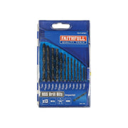 Faithfull HSS Drill Bit Set of 13 1/16-1/4 x 1/64 Faithfull - Dynamic Drive