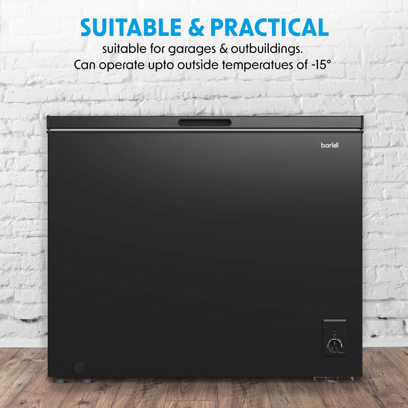 Baridi Freestanding Chest Freezer 199L Capacity - Black DH151 Baridi - Dynamic Drive