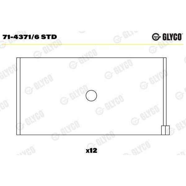 Glyco 71-4371/6STD Engine Bearing Glyco  - Dynamic Drive