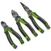 Sealey Pliers Set 3pc High Leverage Hi-Vis Green AK8376HV Sealey - Dynamic Drive