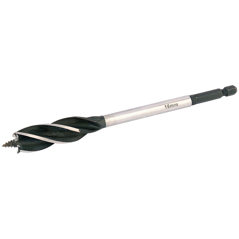 Draper 4 Fluted Auger Bit, 16 x 165mm 35096 Draper - Dynamic Drive