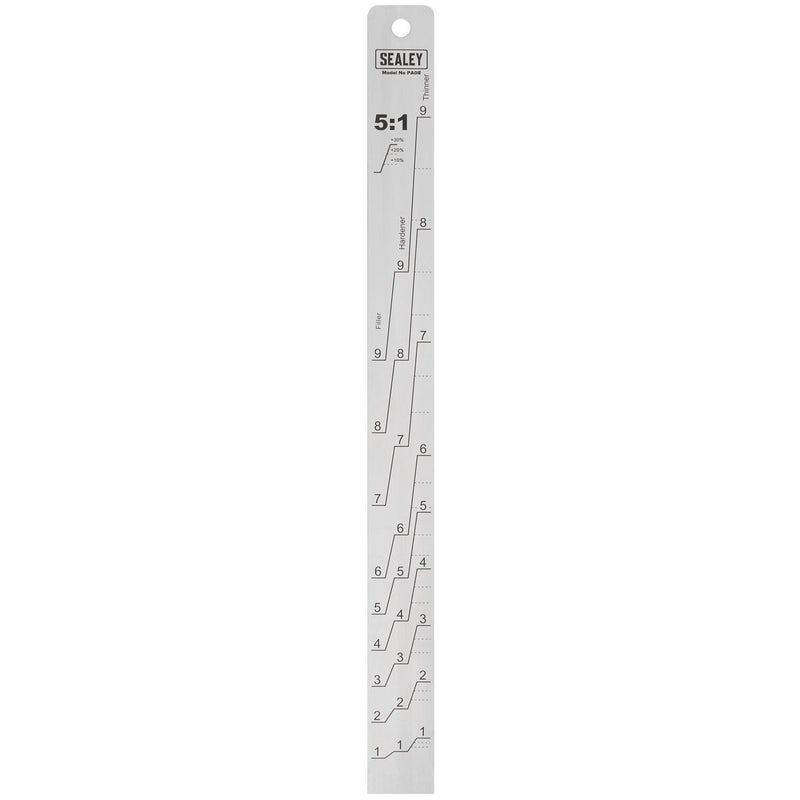 Sealey Aluminium Paint Measuring Stick 5:1/5:3 PA08 Sealey - Dynamic Drive
