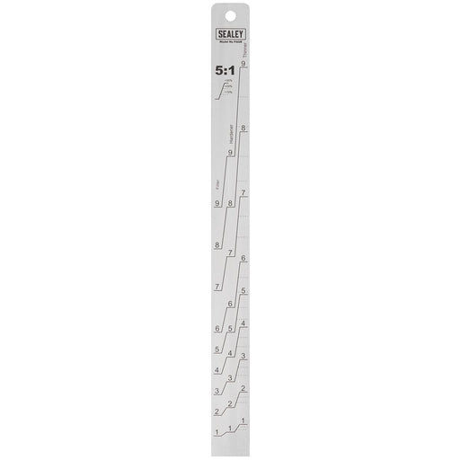 Sealey Aluminium Paint Measuring Stick 5:1/5:3 PA08 Sealey - Dynamic Drive