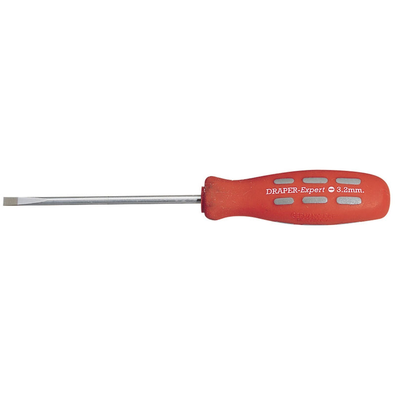 Draper Plain Slot Parallel Tip Mechanic's Screwdriver, 100 x 3.2mm (Sold Loose) Draper - Dynamic Drive