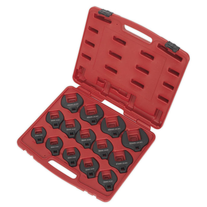 Sealey Crow's Foot Spanner Set 14pc 1/2"Sq Drive Metric AK59831 Sealey - Dynamic Drive